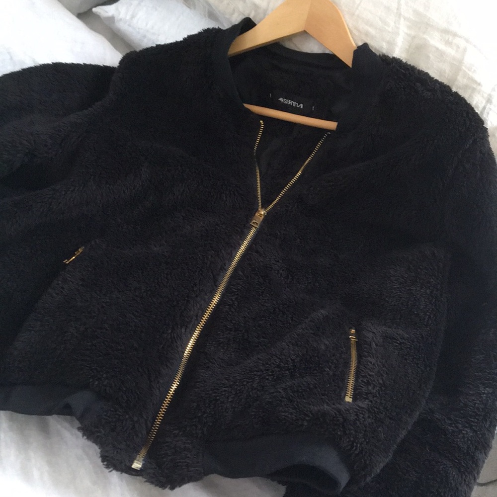 Plush bomber. Bought @ ASOS